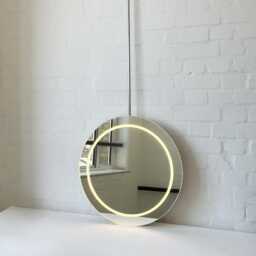 Orbis??? Ceiling Suspended Illuminated Round Frameless Mirror - thumbnail 2