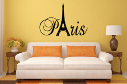 Paris Love Eiffel Tower Statue Heats Interior Wall Decal Sticker Vinyl Mural Bedroom Leaving Room Home Decor Free Shipping L216