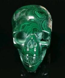 Malachite Skull - thumbnail 3