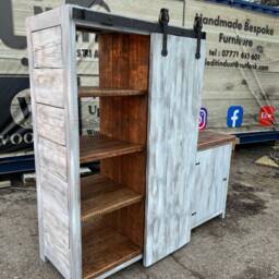Industrial Sliding Door Larder/Pantry Cabinets - thumbnail 2
