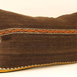 Lumbar Pillow 12x20 in - 20x50 cm Turkish Kilim Cover, Handmade Home Living Boho Pillow, Vintage Throw Covers Old Cushion, 4Oef-476 - thumbnail 2