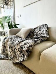 Chunky Knit Throw Statement Blanket - Handmade Snuggle Reversible Available in Custom Sizes - thumbnail 1