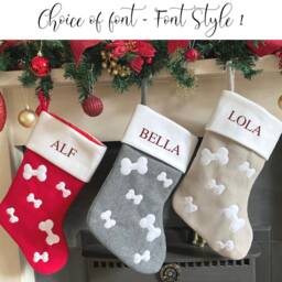 Luxury Christmas Stocking For Dogs, Dog Pet Stocking, Personalised Gift - thumbnail 3