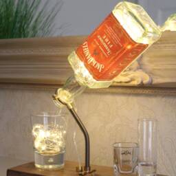Jack Daniels Fire Bottle Light - 70Cl. Unique Lamp & Whiskey Lover Gift For The Home - thumbnail 2