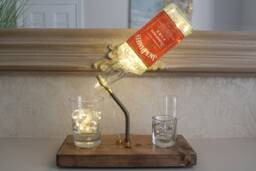 Jack Daniels Fire Bottle Light - 70Cl. Unique Lamp & Whiskey Lover Gift For The Home
