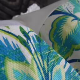 New Print.tropical Leaf.greens.navy.blues.white.pillow Cover.slipcovers.summer Decor.cushion Cover.toss Pillow.throw Pillow.accent Pillow - thumbnail 2