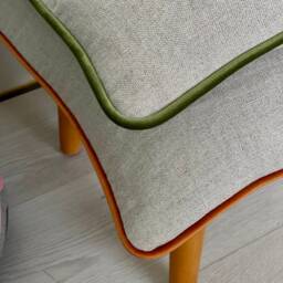 Heavyweight Linen Pillowcase With Colorful Piping Washed Cover - thumbnail 2