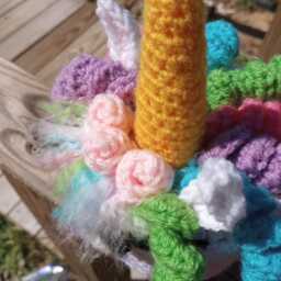 Crochet Unicorn Toilet Paper Cover Kids Bathroom Decor - thumbnail 3