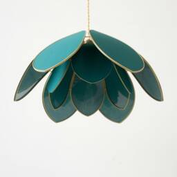 Double Flower Pendant Light - Jungle Green - thumbnail 3