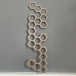 Hexagon Plant Trellis Extension Birch Wood Indoor Support - thumbnail 3