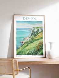 Devon Print, Poster, Wall Art, Art Artwork, Photo, Travel, Decor, Poster Gift - thumbnail 1