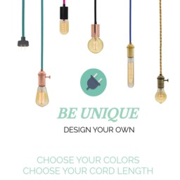Plug in Pendant Light - Design Your Own Any Custom Lengths & Colors - thumbnail 2