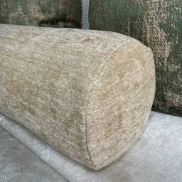 "Decorative Cushion For Sofa Or Bed, Scatter Gold - Beige Cushion, Designer Furnishing Fabric John Lewis Design Project, Bolster 16""x6" - thumbnail 3