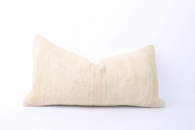 Kilim Lumbar Pillow Cover Turkish Wool, Bohemian Cushion - 12x24 - image 1