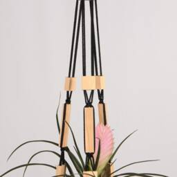 Macrame Plant Hanger Beaded Hanging Planter Plant Pot Holder With Beads Unique Modern Home Garden Decor - thumbnail 4