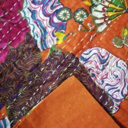 Pillowcase 16x16 Two Set Of New Kantha Cushion Cover, Floral Print Home Decor Pillowcase - thumbnail 3