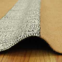 Handwoven Cotton Rug With Stripes & Tassels - Bohemian Style Area - thumbnail 2