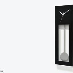 Bluntly Modern Design - Grandfather Pendulum Wall Clock/Table Customize Black Frame Concrete - The Main Photo - thumbnail 2