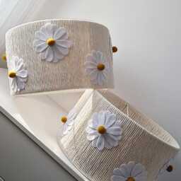 Daisy Flower Lampshade Macrame Bohemian Girl Room Light - thumbnail 2