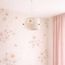 Daisy Flower Lampshade Macrame Bohemian Girl Room Light - thumbnail 3