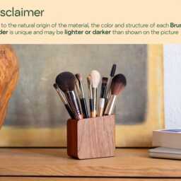 Personalized Wooden Makeup Brush Holder Elegant Vanity Organizer & Gift For Lovers - thumbnail 4