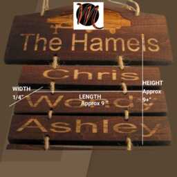 Personalized Wooden Family Wall Hanging - Custom Name Sign - thumbnail 3