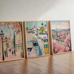Set Of 3 Cheltenham Posters, UK Travel Prints, Cotswolds Wall Art Set, Historic Town Poster Decor, Gift For Home Or Office - thumbnail 2