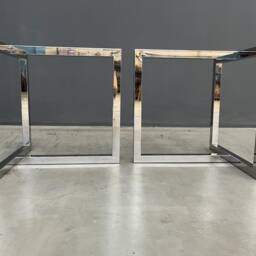 "Stainless Steel - 304 High Quality -Heavy Duty Dining Table Base - 28"" X 26"" T-Look Legs- Set Of - 2 Legs - Height -30" - thumbnail 2