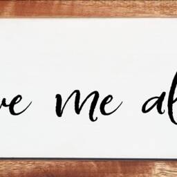 Leave Me Alone Thanks Farmhouse Style Wood Sign, Home Office Welcome, Bathroom Wall Decor, Gift For Mom Or Wife, Go Away Welcome Sign - thumbnail 3