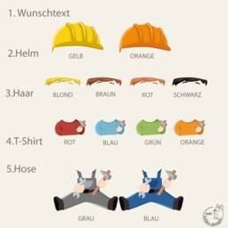 "Wall Sticker ""Construction Worker Door Sign" - thumbnail 2