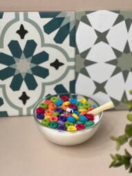 Fruit Loops Cereal Candle Unique Fake Food Realistic Gift - thumbnail 1