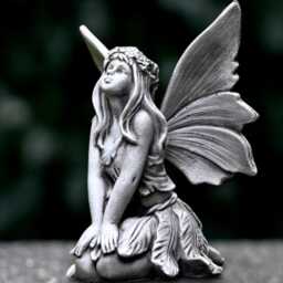 Whimsical Butterfly Girl Statue Enchanted Fairy Child Sculpture Garden Decoration Stone Figurine Handmade Woman Decor Gift - thumbnail 1