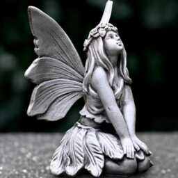 Whimsical Butterfly Girl Statue Enchanted Fairy Child Sculpture Garden Decoration Stone Figurine Handmade Woman Decor Gift - thumbnail 3