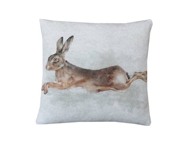 Christmas Gift Leaping Hare Print Cushion Cover Country Home Decor Pillow Sham