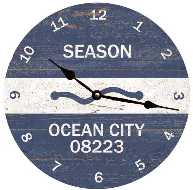 Customizable Beach Badge Clock - Coastal Lake House Decor - image 1