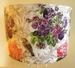 Floral Victorian Lampshade Shabby Chic Birds Fatta Da Mamma Free Gift