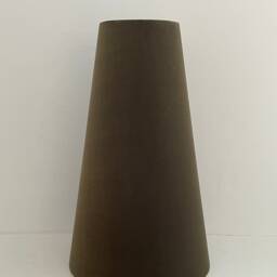 Olive Green Velvet Extra Tall Tapered Cone Lampshade - thumbnail 2