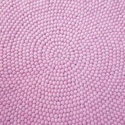 Handmade Wool Felt Ball Rug Baby Pink Nursery Decor - thumbnail 4