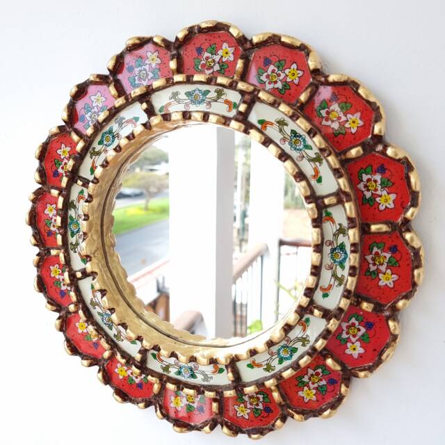 "Peruvian Mirrors ""Harmoniosa 30cm Red" - image 1