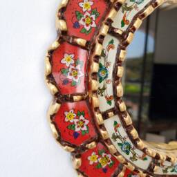 "Peruvian Mirrors ""Harmoniosa 30cm Red" - thumbnail 3