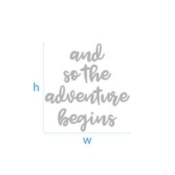 Adventure Begins Vinyl Decal Wedding, Nursery, Car Sticker - thumbnail 3