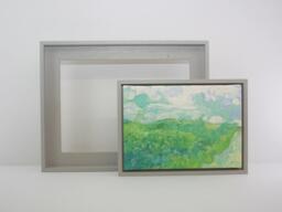 Pale Grey - 22mm Deep Tray Frame For Canvas. Standard Sizes. Floating Effect. Wooden Frame. Floater Canvases. Open Grain - thumbnail 1