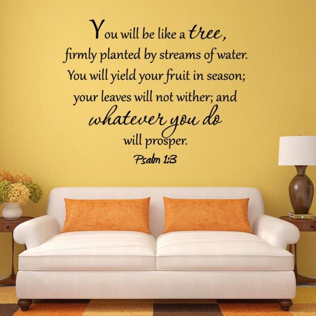 You Will Be Like A Tree Firmly Planted By Streams Of Water Psalm 13 Decal Bible Vinyl Wall Art Scripture Prosper Vwaq-30644 - image 1