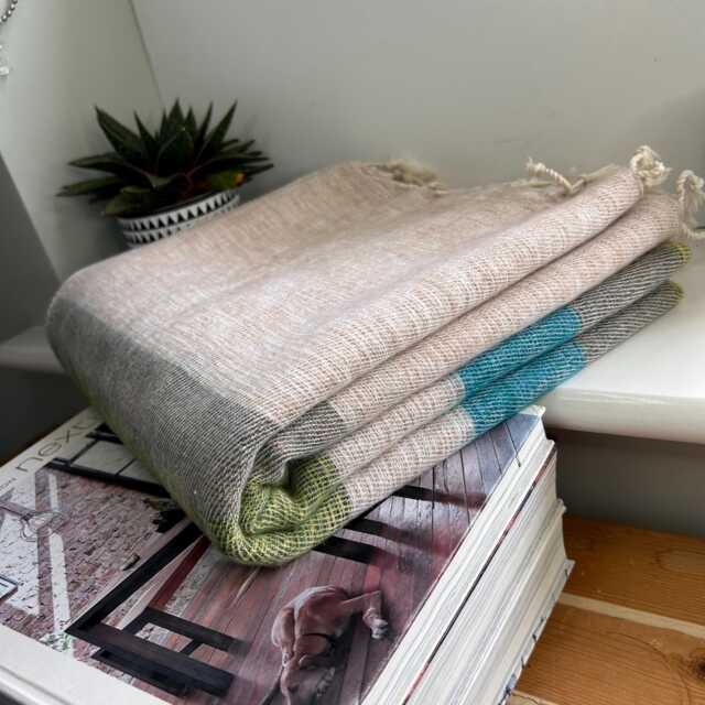 Hand-Loomed Yak Wool Blend Blanket Fairly Traded From Nepal Travel/Camping Warp Home Accessories Ideal Gift K2 - image 1