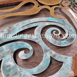 Ocean Metal Wall Art - Copper Verdigris - thumbnail 2