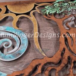 Ocean Metal Wall Art - Copper Verdigris - thumbnail 3