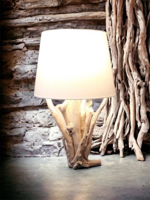 Driftwood Table Lamp, Coastal Lighting, Beach House Lamp - image 1
