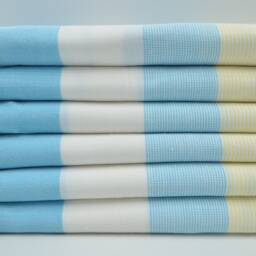 "Turquoise & Yellow Towel, Bohemian Towel, Ultra Soft Towel, Turkish Towel, 40""x67" - thumbnail 3