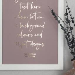 Custom Quote Foil Print, Metallic Text Personalised Typography Poem - Song Lyrics Prints, Wording Wall Art - thumbnail 2