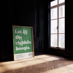 Let All The Children Boogie Gicl??e Print, Green, David Bowie Starman Lyrics, Music Lyric Unframed, A1/A2/A3/A4/A5, Poster - thumbnail 2